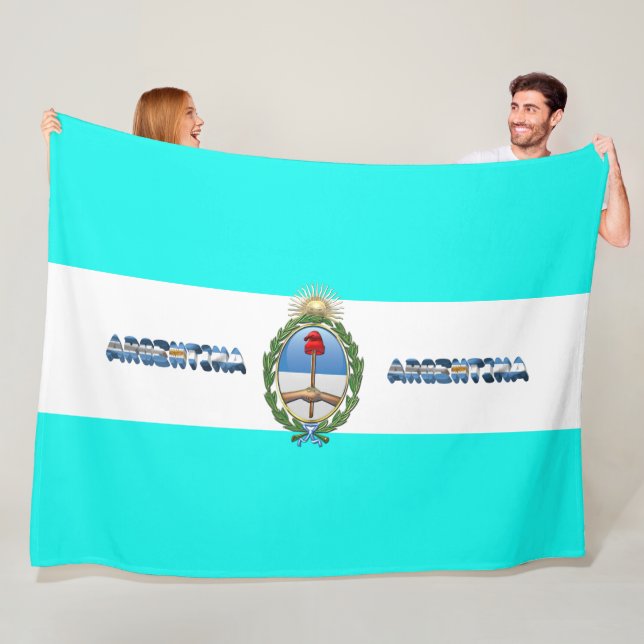 Argentinian flag fleece blanket (In Situ)