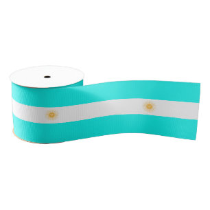 Argentinian flag grosgrain ribbon