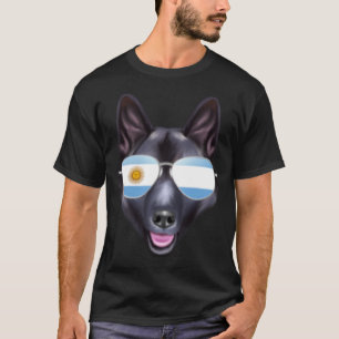 Argentinian Flag Norwegian Elkhound Dog Argentina T-Shirt