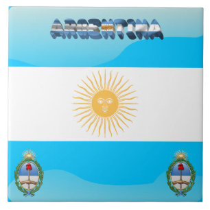 Argentinian flag tile