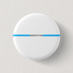 Argentinian minimalistic flag 3 cm round badge