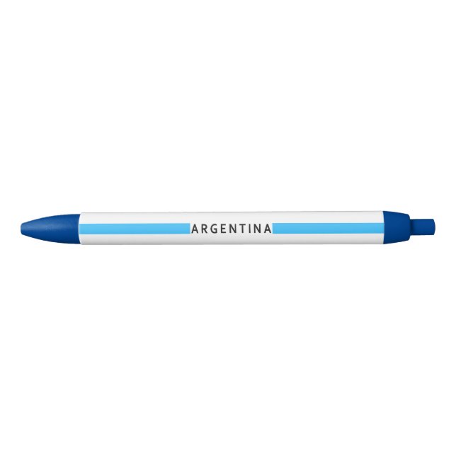 Argentinian minimalistic flag black ink pen (Front)