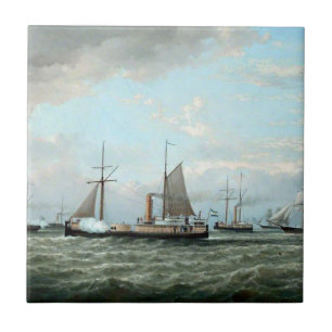 Argentinian Navy Fleet Vessels 1874 Ceramic Tile