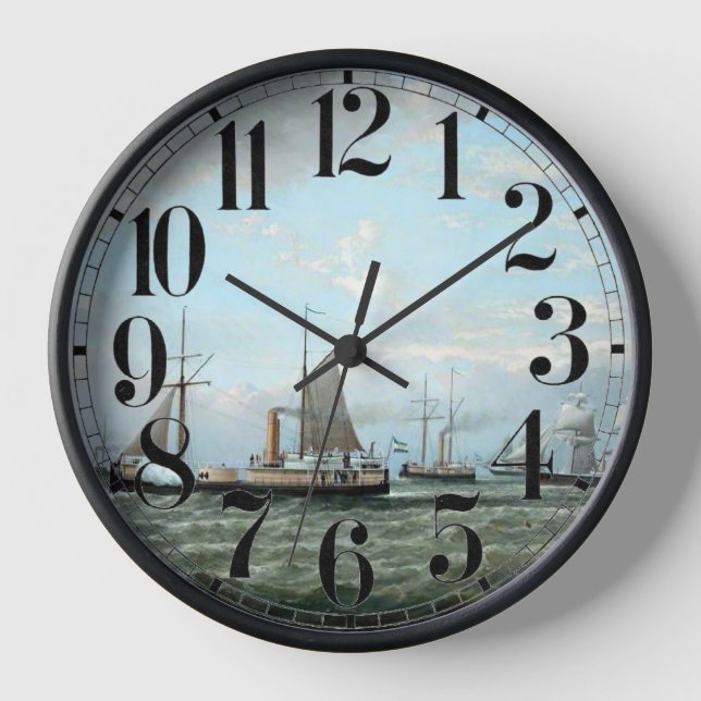 Argentinian Navy Fleet Vessels 1874 Clock (Front)