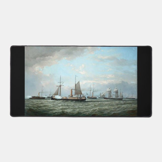 Argentinian Navy Fleet Vessels 1874 Desk Mat (Front)