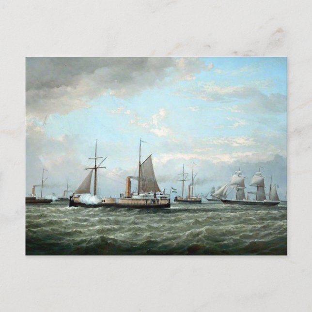 Argentinian Navy Fleet Vessels 1874 Postcard (Front)