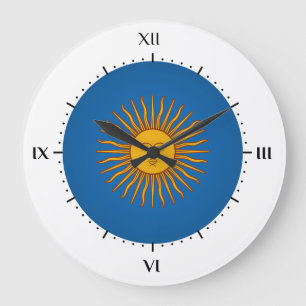 Argentinian sol de mayo large clock