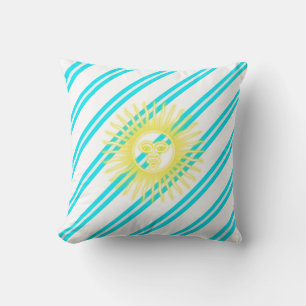 Argentinian stripes flag cushion