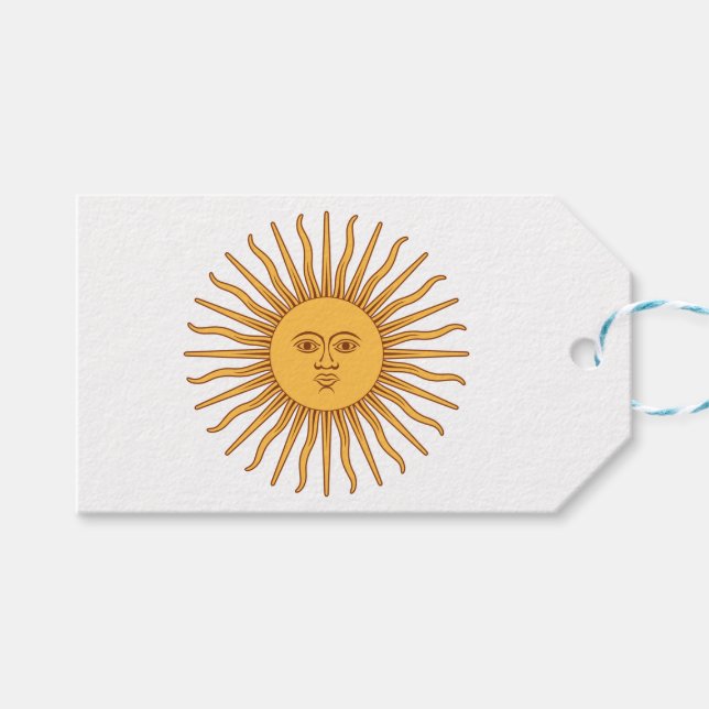 Argentinian Sun Gift Tags (Front (Horizontal))