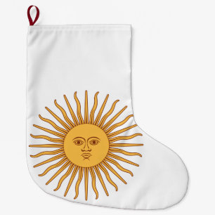Argentinian Sun Large Christmas Stocking