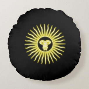 Argentinian Sun of May Round Cushion