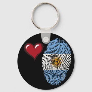 Argentinian touch fingerprint flag key ring