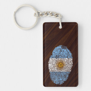Argentinian touch fingerprint flag key ring