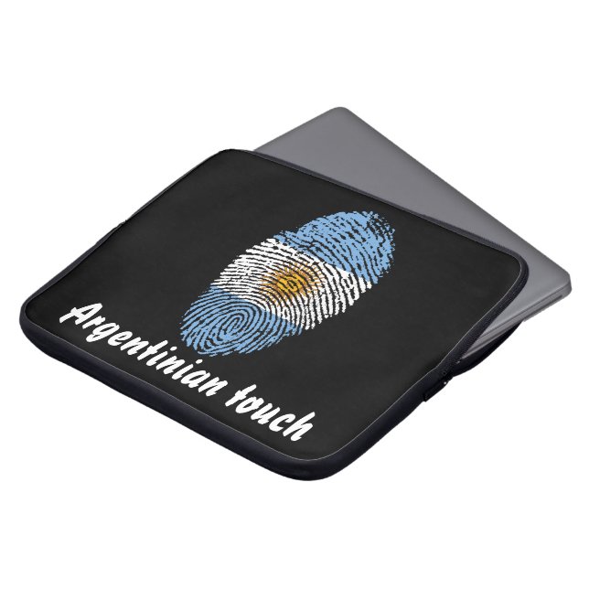 Argentinian touch fingerprint flag laptop sleeve (Front Top)