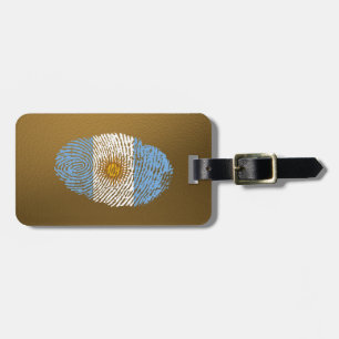 Argentinian touch fingerprint flag luggage tag