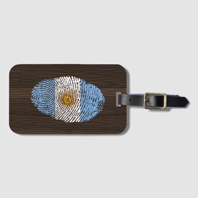 Argentinian touch fingerprint flag luggage tag (Front Horizontal)