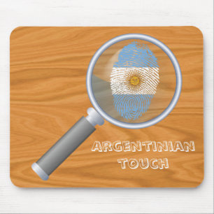Argentinian touch fingerprint flag mouse pad
