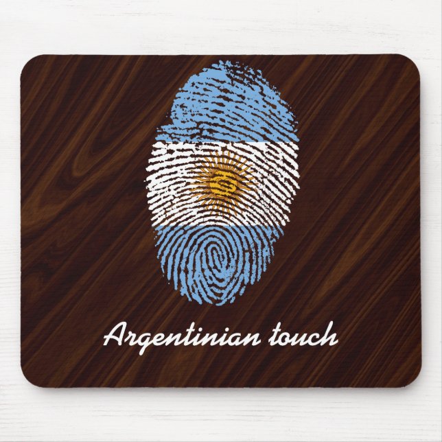 Argentinian touch fingerprint flag mouse pad (Front)