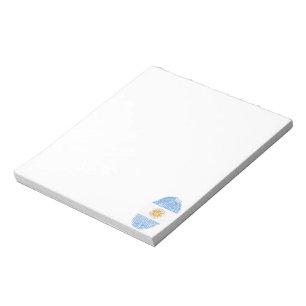 Argentinian touch fingerprint flag notepad