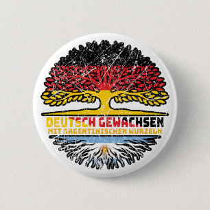 Argentinien Argentinisch Deutsch Deutschland Baum 6 Cm Round Badge