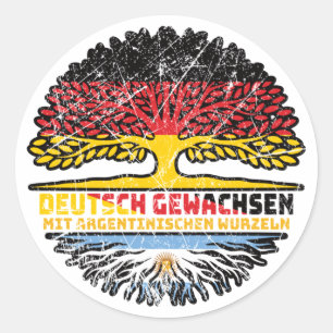 Argentinien Argentinisch Deutsch Deutschland Baum Classic Round Sticker