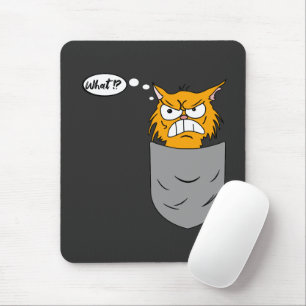 ärgerliche Katze in Brusttasche Mouse Pad