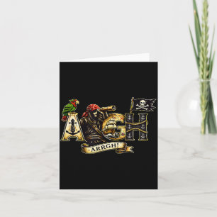 ARGH Pirate Ship Parrot Jolly Roger Costume Pirate Card