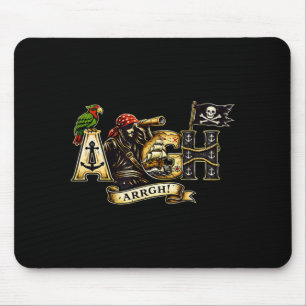 ARGH Pirate Ship Parrot Jolly Roger Costume Pirate Mouse Pad