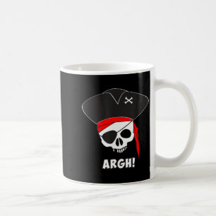 Argh Pirate Shirt Funny Halloween Costume Skeleton Coffee Mug