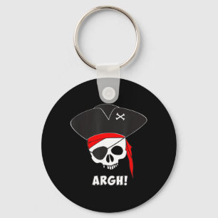Argh Pirate Shirt Funny Halloween Costume Skeleton Key Ring