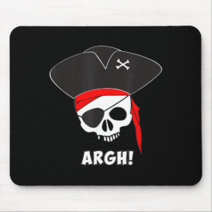 Argh Pirate Shirt Funny Halloween Costume Skeleton Mouse Pad