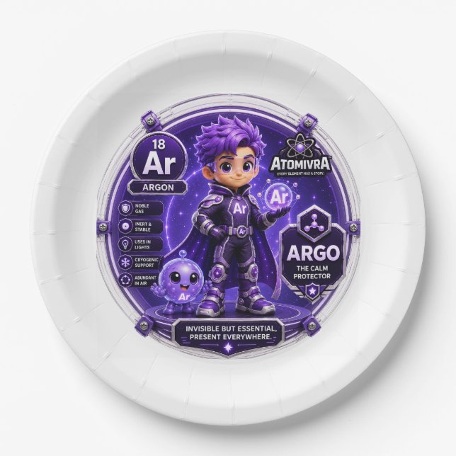ARGON BALLOON PAPER PLATE (Front)