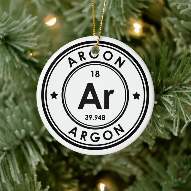 Argon Element Ceramic Ornament (Tree)