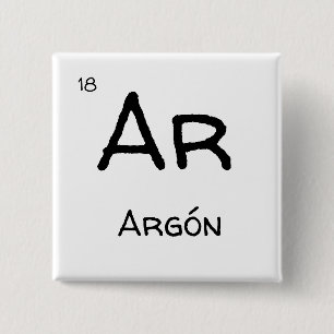 argon gas 15 cm square badge