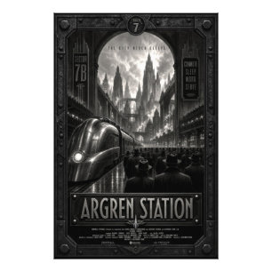 Argren Station Dystopian Zoltanis Plaza Cityscape Photo Print