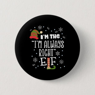 Argue Elf Matching Family Group Christmas T Xmas W 6 Cm Round Badge