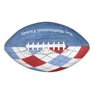 Argyle and Denim Personalised Football