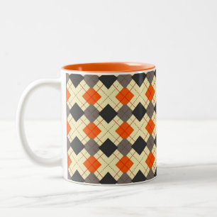 Argyle Barbecue Two-Tone Coffee Mug