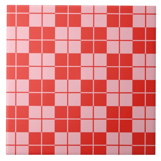 Argyle Chequerboard Plaid Ceramic Tile (Front)