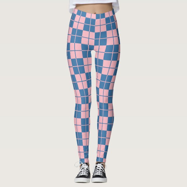 Argyle Chequerboard Plaid Leggings (Front)