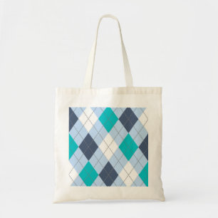 Argyle: Code Name “Eclectic Blue” tote bag