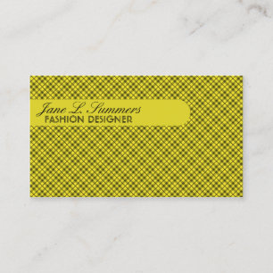Argyle Design (Yellow) Business Card