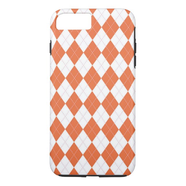 Argyle Diamond Pattern Red Phone Case (Back)