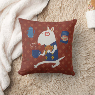 Argyle doggo cushion