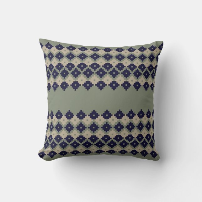 Argyle fair isle seamless pattern designabstract,  cushion (Front)