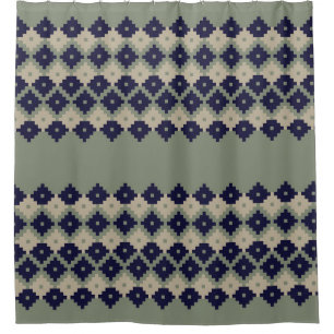 Argyle fair isle seamless pattern designabstract,  shower curtain