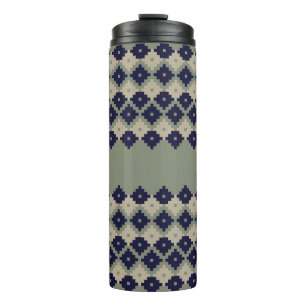 Argyle fair isle seamless pattern designabstract,  thermal tumbler