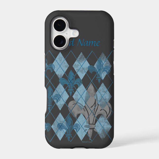 Argyle Fleur de lis Custom iPhone 5 Case (Back)