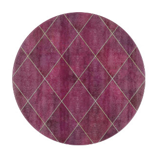 Argyle geometric plaid: watercolor gold cutting board
