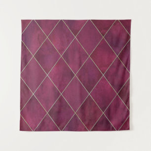 Argyle geometric plaid: watercolor gold tapestry